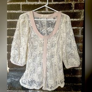 NWOT Mina Uk boho lace top size medium